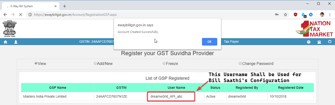 Registration Completed